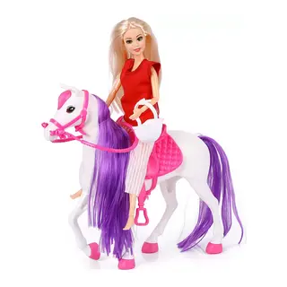 Jasmine Atlı Bebek Beyaz-Pembe
