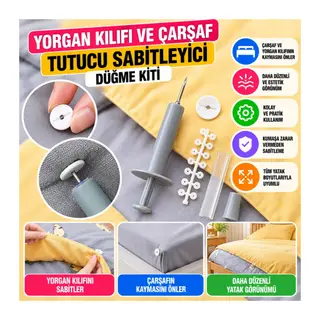 Yorgan Kılıfı Ve Çarşaf Tutucu Sabitleyici Düğme Kiti