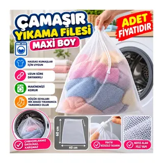 Çamaşır Yıkama Filesi Kirli Filesi Maxi 40x60 cm (adet fiyatıdır)