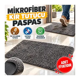 Çamaşır Makinesinde Yıkanabilir Kir Toz Emici Mikrofiberli Paspas