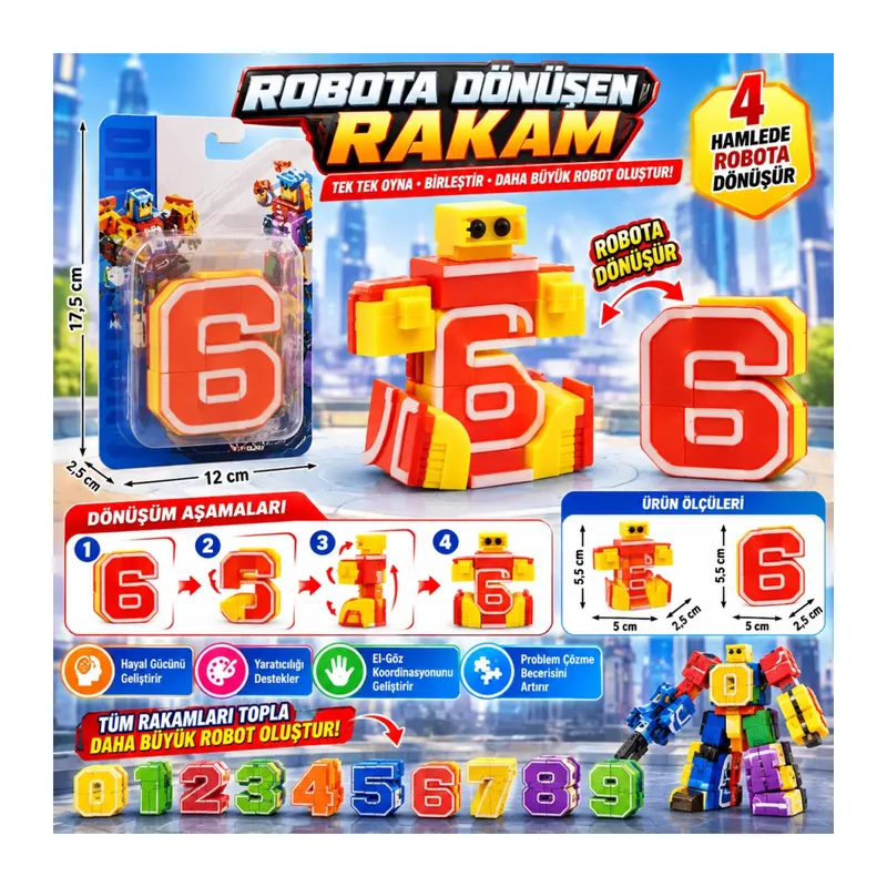 Robota Dönüşen Rakam- Altı
