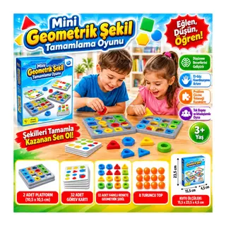 Mini Geometrik Şekil Tamamlama Oyunu