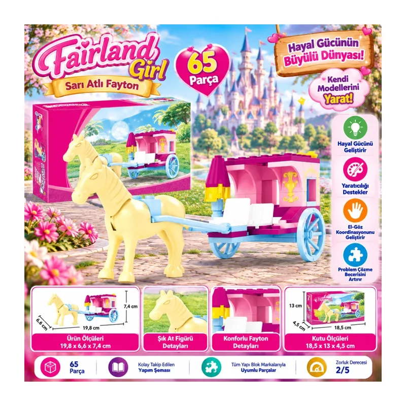 Fairland Girl Parça Sarı Atlı Fayton