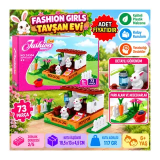 Ausini Parça Fashion Girls Tavşan Evi