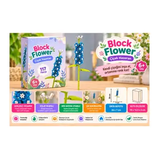 Block Flower 117 Parça Çiçek Hazeran