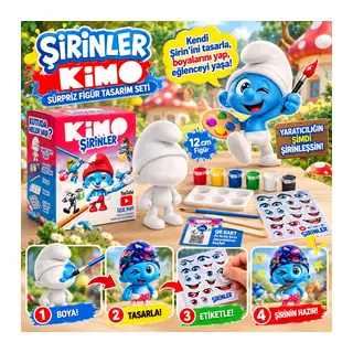 Kimo Şirinler Sürpriz Figür Tasarım Seti