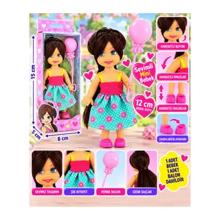 Pembe Balonlu Kumral Mini Bebek