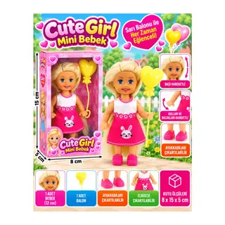 Sarı Balonlu Sarışın Mini Bebek