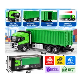 Die Cast Model Çek Bırak Konteynır - 010101WIN251C3K