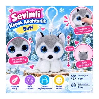 Peluş Köpek Anahtarlık Buff