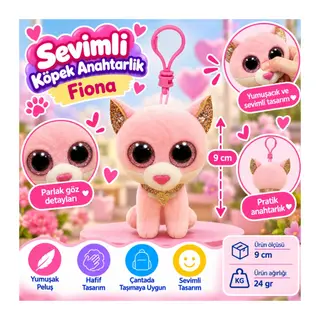 Peluş Köpek Anahtarlık Fiona