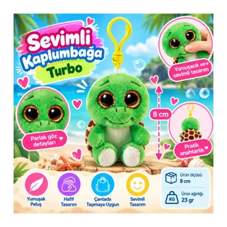 Peluş Kaplumbağa Anahtarlık Turbo
