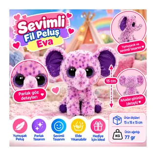 Peluş Fil Eva 15 cm