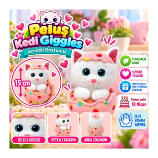 Peluş Kedi Giggles 15 cm