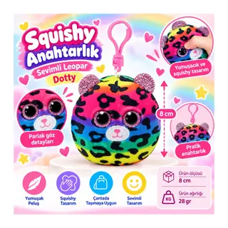 Peluş Leopar Anahtarlık Dotty
