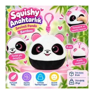 Peluş Panda Anahtarlık Bamboo