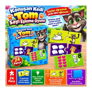 Konuşan Kedi Tom Sayı Eşleme Oyunu