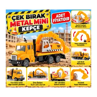 Çek Bırak Metal Mini Sarı Kepçe (adet fiyatıdır)