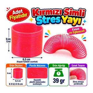 Kırmızı Simli Stres Yayı (adet fiyatıdır)