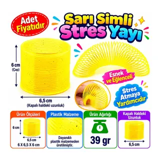 Sarı Simli Stres Yayı (adet fiyatıdır)