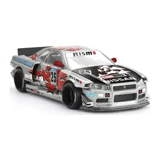 Model Araç x KaidoHouse 1/64 Nissan Skyline GT-R (R34) Kaido Star Racing V1