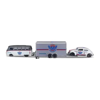 1/64 Design Seri Yarış Takımı Römork ve Araç Set