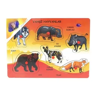 135-136-137 AHŞAP TUTMALI VAHŞİ HAYVANLAR