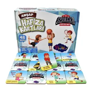 Eğitici Ahşap Hafıza Kartları Sporlar