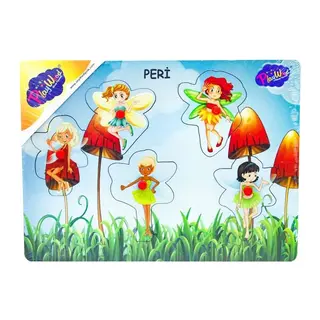 Ahşap Tutmalı Peri Kızı Puzzle