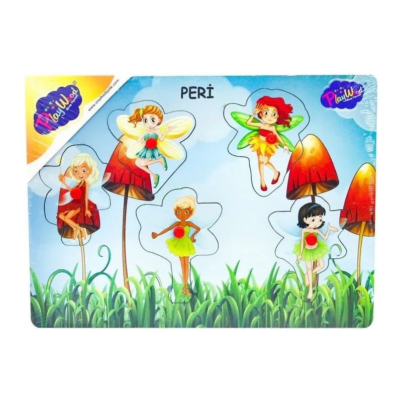 Ahşap Tutmalı Peri Kızı Puzzle
