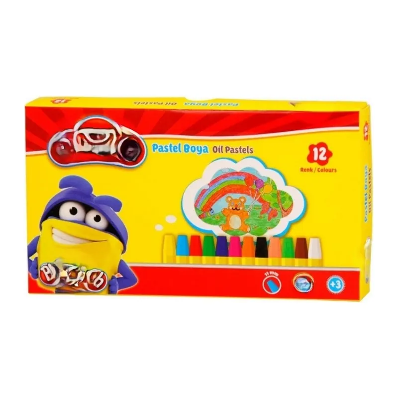 12 Renk Pastel Boya