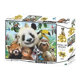 3D - Hayvanat Bahçesi Selfie 500 Parça Yetişkin Puzzle
