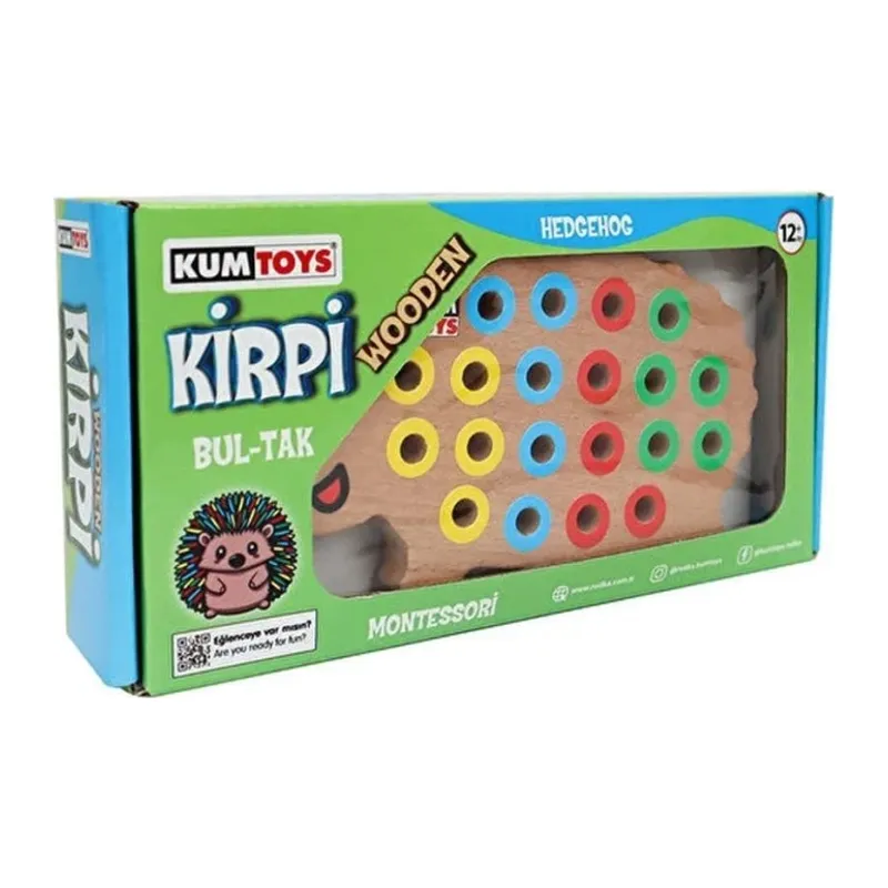 KM5655 Ahşap Kirpi Bultak -toys