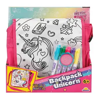 Boyanabilir Desenli Unicorn Sırt Çantası