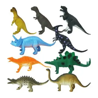 0714 Dinozorların Dünyası Poşetli 9'lu Hayvan Oyun Seti