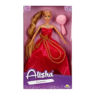 0835 -RST-SIS-MNK Prenses Uzun Saçlı Aksesuarlı Bebek Set 29 cm 3renk