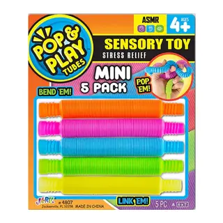 Pop & Play Tubes Duyusal Stres Oyuncağı 5'li