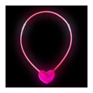 Karanlıkta Yanan Glow Stick Kalp Şekilli Kolye 6 Renk 6 Adet