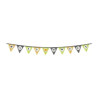 Cadılar Bayramı Kabak Temalı Halloween Yazılı Banner Süs Flama 3 Metre