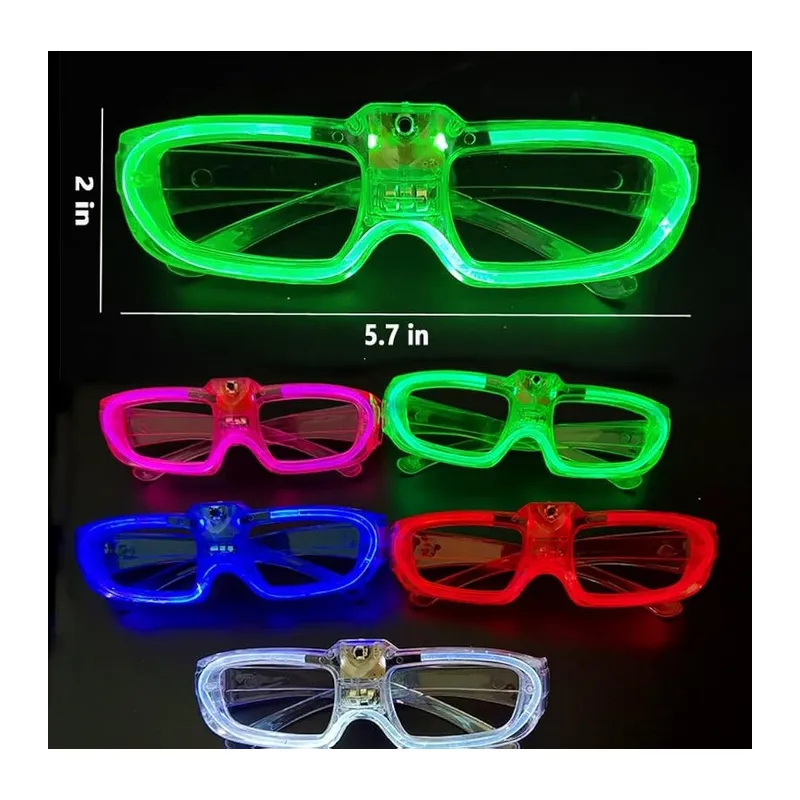 Mavi LED Işıklı Parti Gözlüğü 3 Modlu – Glow & Gece Eğlence Gözlüğü