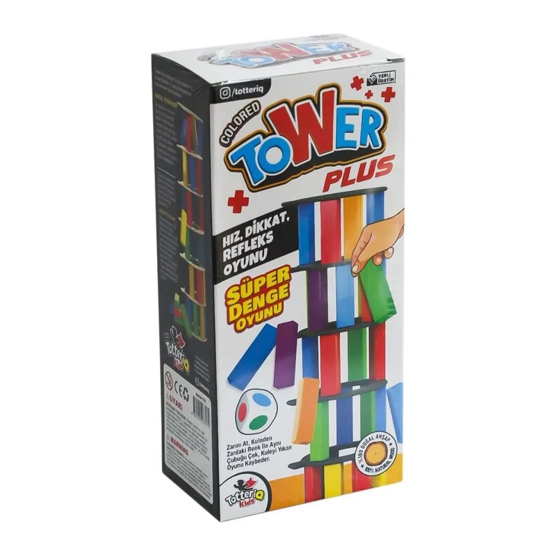7317 Renkli Plus Tower Süper Denge Oyunu 54 Adet
