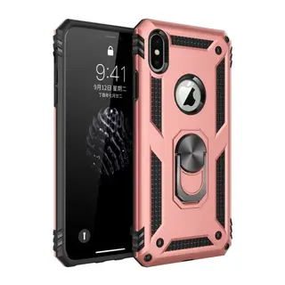 iPhone XS Max Kılıf Sofya Yüzüklü Silikon Kapak - Rose
