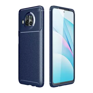 Mi 10T Lite Kılıf Auto Focus Karbon Kapak - Lacivert