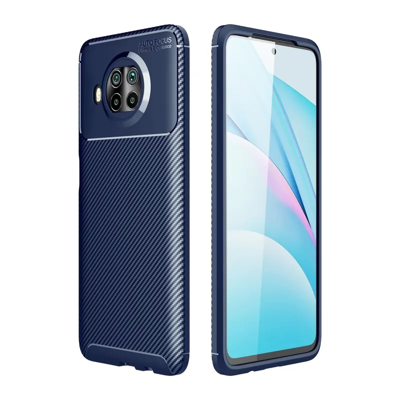 Mi 10T Lite Kılıf Auto Focus Karbon Kapak - Lacivert