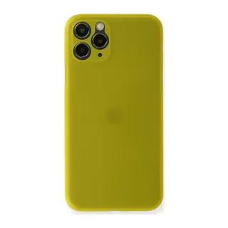 iPhone 11 Pro Max Kılıf PP Ultra İnce Kapak - Sarı