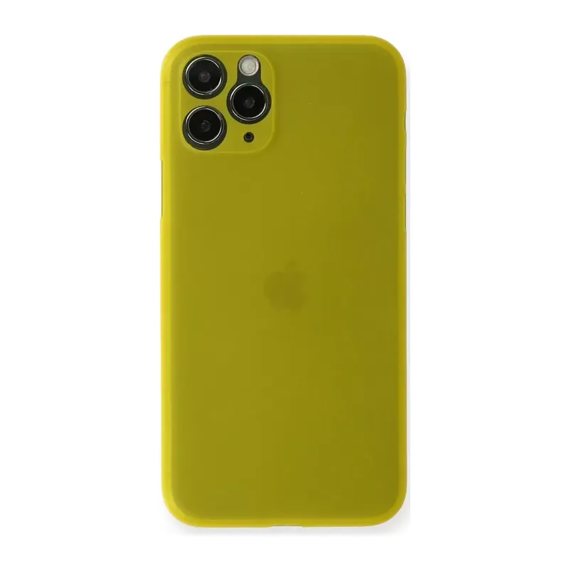 iPhone 11 Pro Max Kılıf PP Ultra İnce Kapak - Sarı