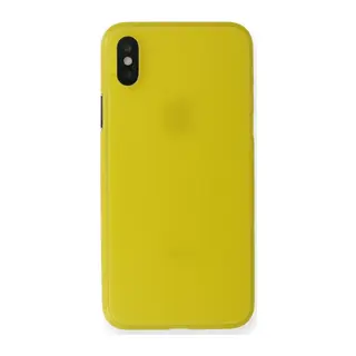 iPhone X Kılıf PP Ultra İnce Kapak - Sarı