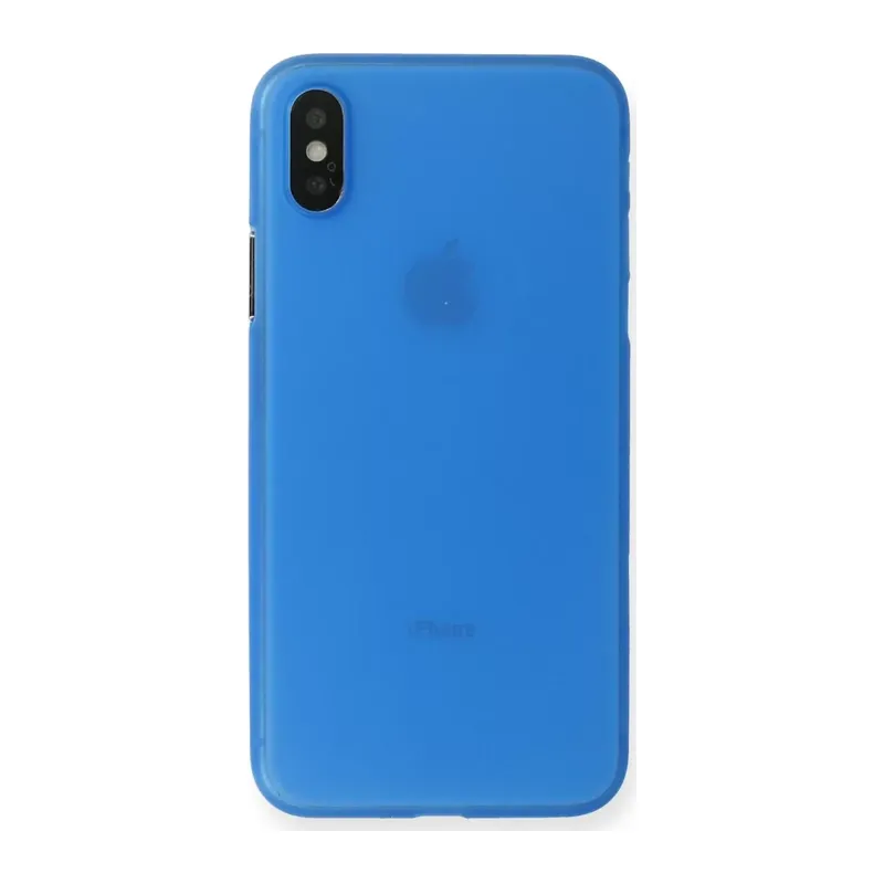 iPhone XS Max Kılıf PP Ultra İnce Kapak - Mavi