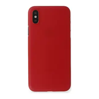 iPhone XS Max Kılıf PP Ultra İnce Kapak - Kırmızı