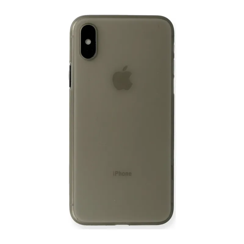 iPhone XS Max Kılıf PP Ultra İnce Kapak - Gri